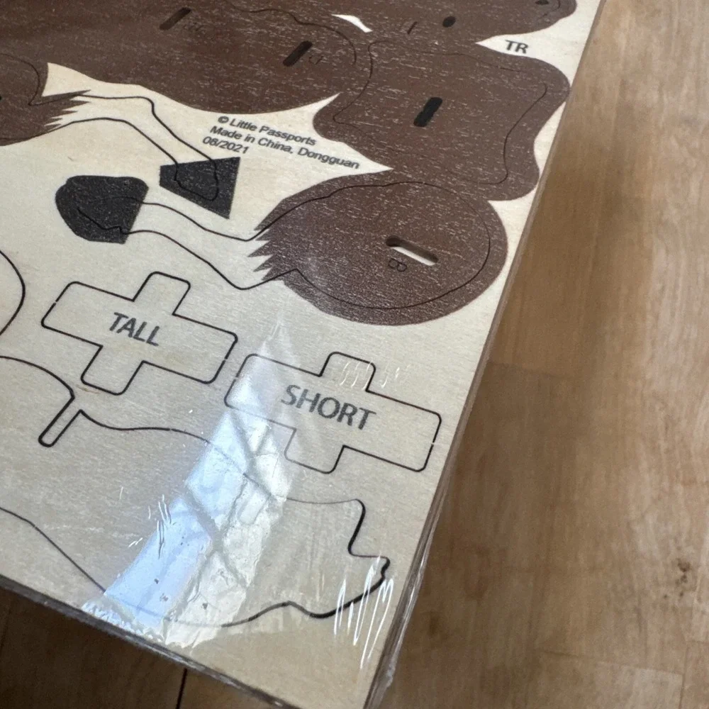 2020 Little Passports Wooden Moose Puzzle New Sealed For 3 Yrs +